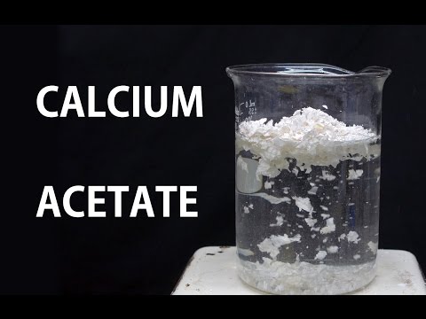 Vidéo: Acétate De Calcium - Préparation, Application