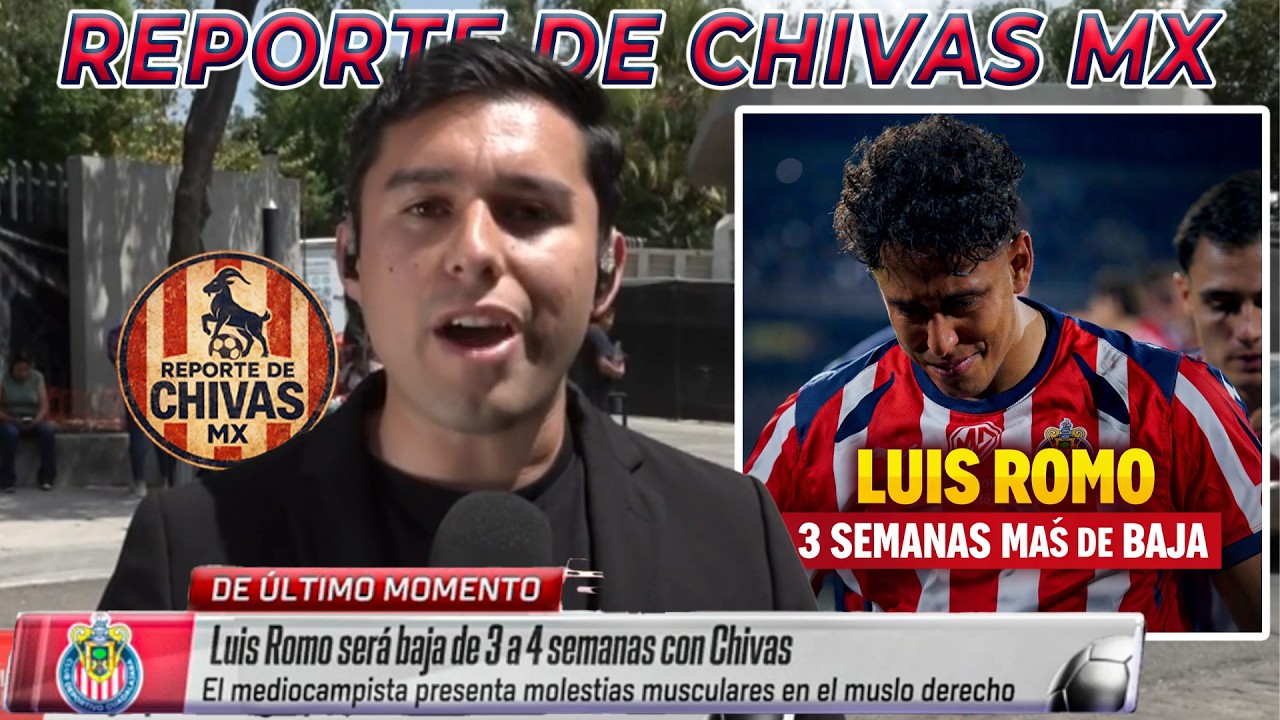 Reporte de Chivas: ¡BOMBA! Luis Romo 3 SEMANAS más de BAJA | Milito GOLEARA a Atlas en el Clásico