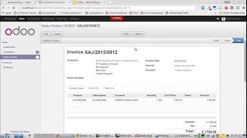 Odoo - Refunding an invoice