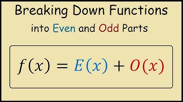 Prove Every Function Can Be Written as the Sum of an Even and Odd Function
