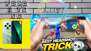 POCO C75 5G Free Fire Best Settings | 90% Headshot Trick ⚡