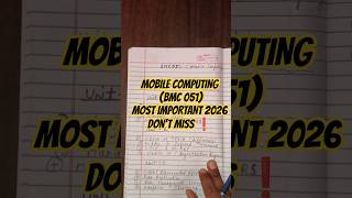 AKTU MCA BMC051 Mobile Computing 2026 🔥 | 3 Year Analysis | 70+ Marks Strategy