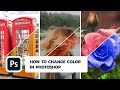 How To Change Hair &amp; Flower Color or Anything in Photoshop | Tutorial