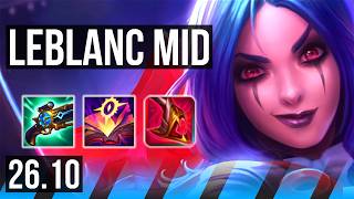 LEBLANC vs VIKTOR (MID) | Good KDA: 23/1/7 | TR Grandmaster | 26.10