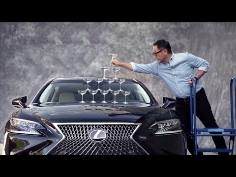 Lexus LS500 Comfort | Champagne Glasses Balance At 145mph | 1989 Lexus LS400 vs. 2020 Lexus LS500