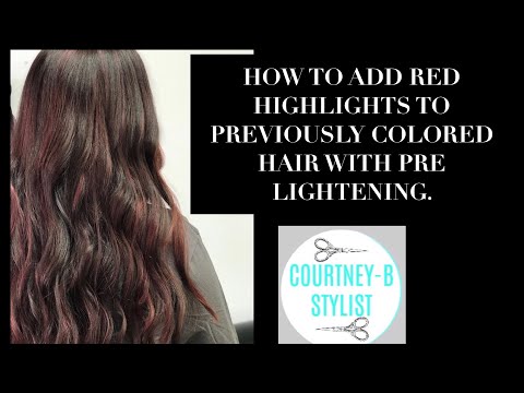 HOW TO ADD RED HIGHLIGHTS TO COLORED HAIR WITHOUT PRE-LIGHTENING FIRST