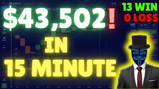 💎$43,502 IN 15 MINUTE TRADING QUOTEX STRATEGY🌟| BEST 100% NO LOSS BINARY OPTIONS LIVE TUTORIAL 2025😱