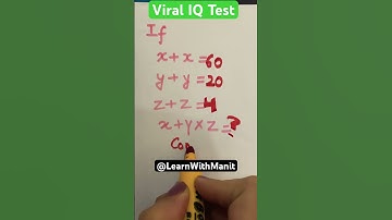 Viral IQ Test #shortsfeed #viral #maths #learnwithmanit #puzzle #shorts #mathematics #yt #shortvideo