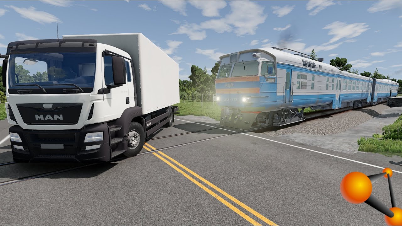 ЗАСТРЯЛ НА ПЕРЕЕЗДЕ! УДАР В БОЧИНУ |BeamNG.drive