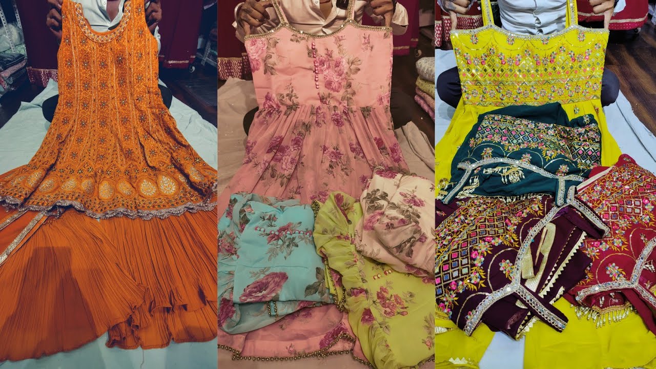 Latest Party Wear Dressses | Designer Gown, Crop Top, Sharara Set ...