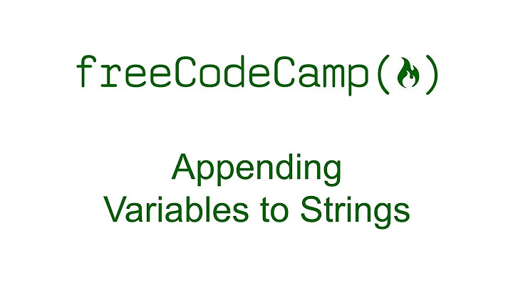 Appending Variables to Strings - Free Code Camp