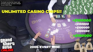 *SOLO* UNLIMITED CASINO CHIPS GLITCH 200K EVERY 1 MINUTE - GTA 5 ONLINE CHIPS (XBOX/PS/PC)