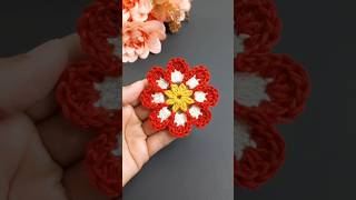 crochet flower #shortvideo #crochetmotif