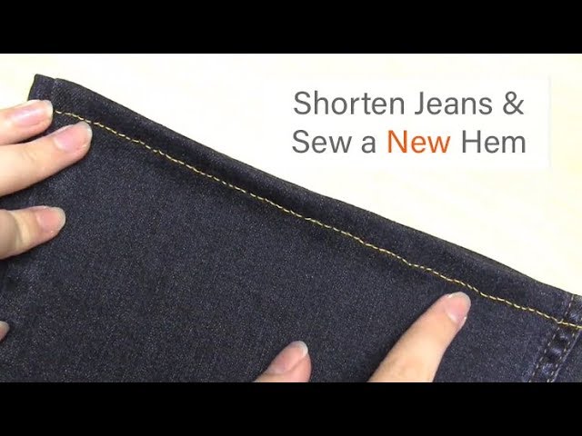How to: Hem Jeans | Hand Sew a New Hem w/ Gold Thread | Hemming