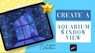 PROCREATE ILLUSTRATION | Easy Aquarium Window Effect with you iPad in less than 10 MINUTES screenshot 3