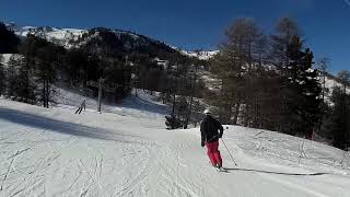 Risoul skiing December 2017 Serpent piste
