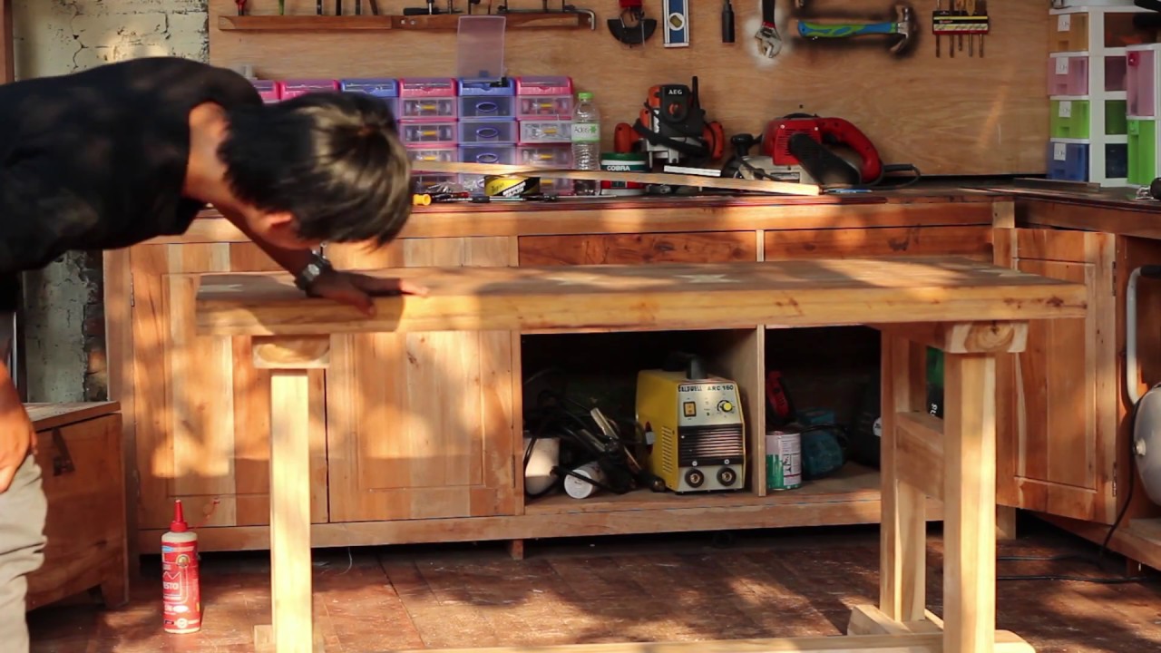  Meja Kerja  Workbench Workshop Pertukangan YouTube