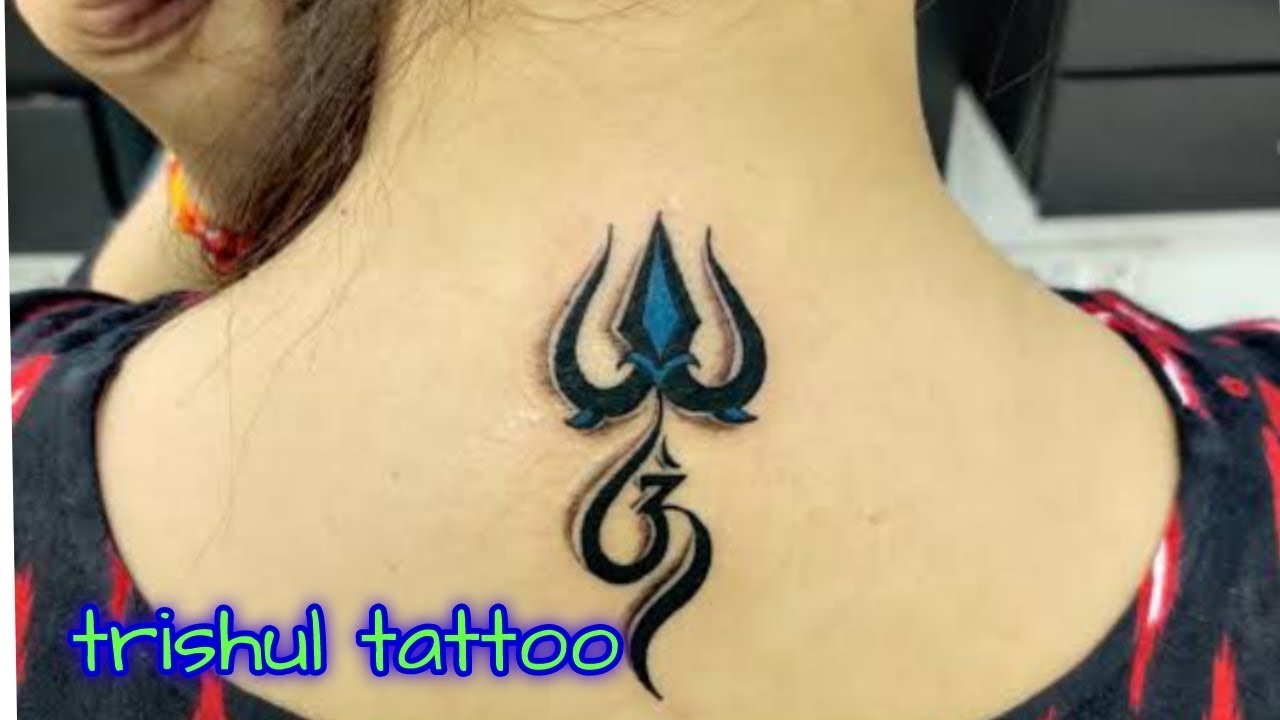 trishul tattoo||tribal trishul tattoo||by colour game tattoo studio🙏 -  YouTube
