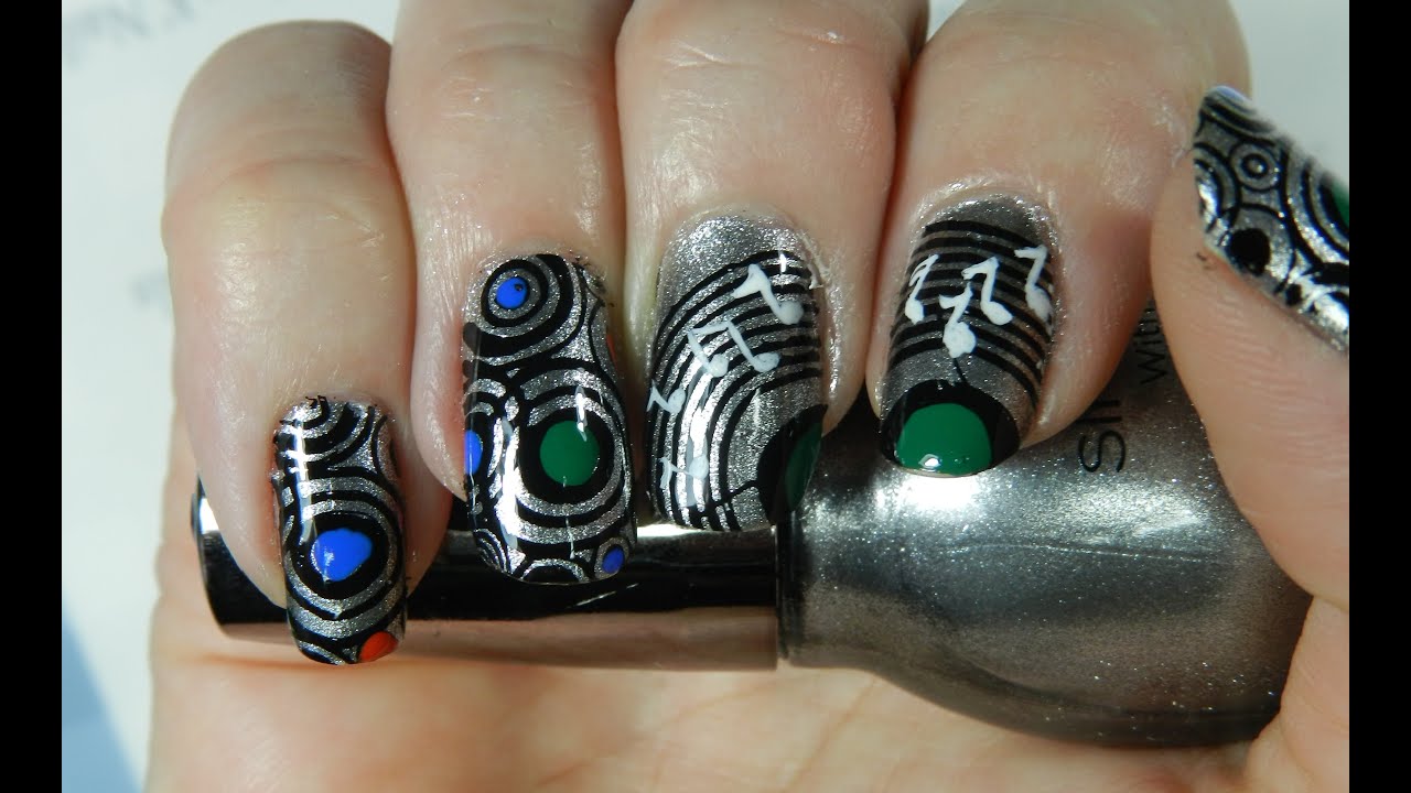 Nail Art Design Vinyl Stamped Records Day 29 YouTube