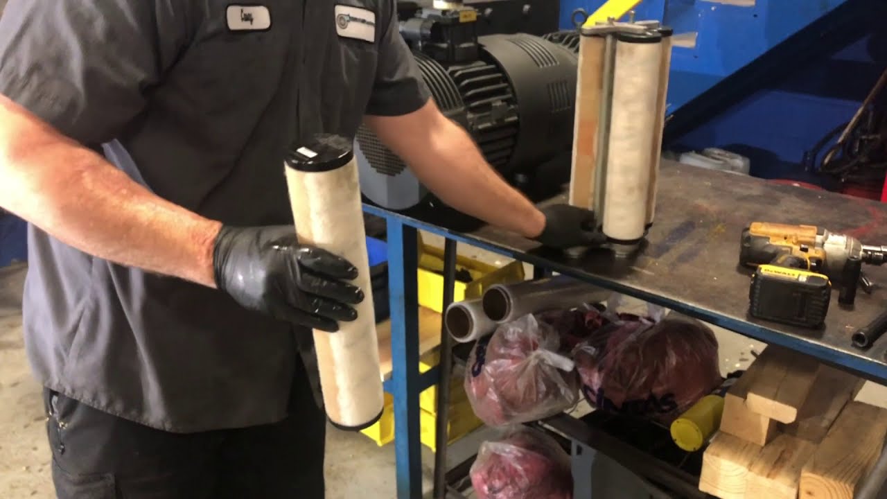 Kerr Pump & Supply - Changing a Cartridge Style Exhaust Filter on a Busch Vacuum Pump
