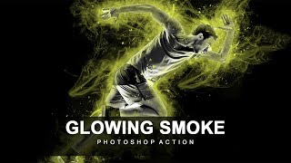 Glowing Smoke Photoshop Action | 21-In-1 Creative Photoshop Actions Bundle | Artixty