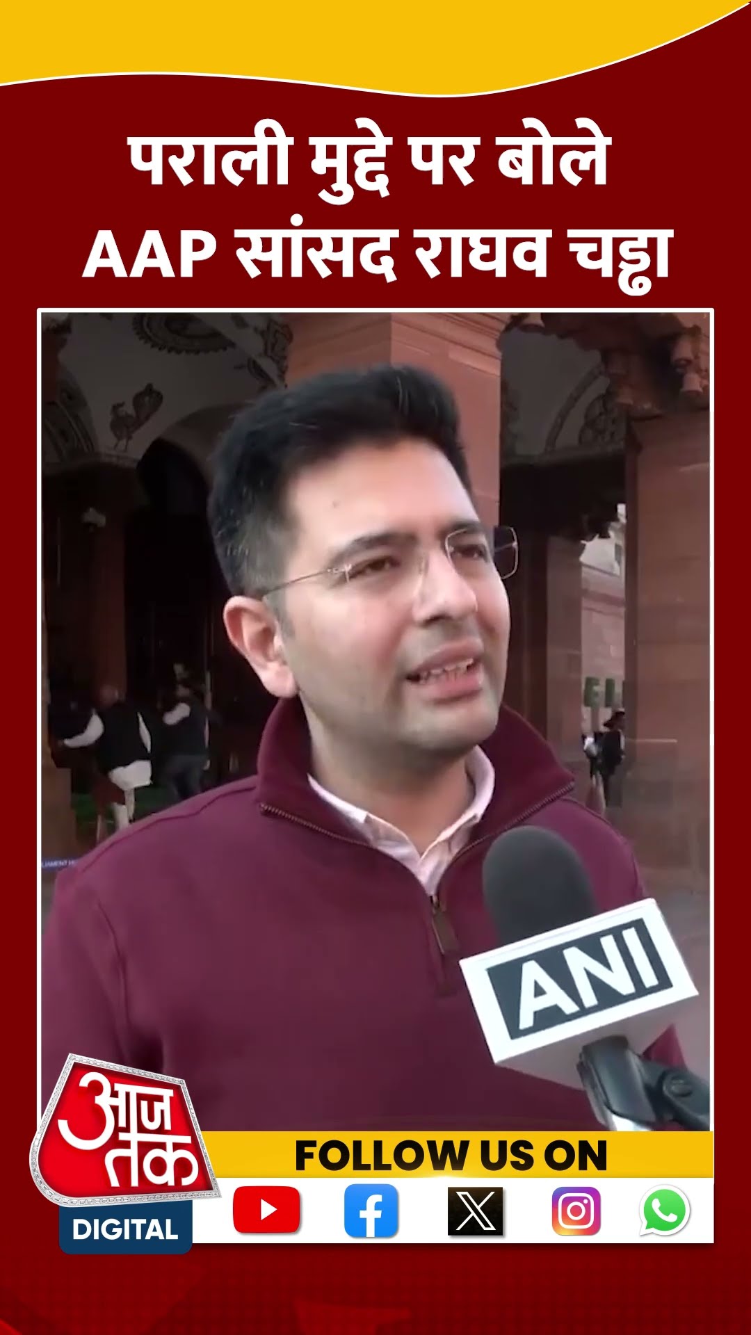 पराली मुद्दे पर बोले AAP सांसद Raghav Chadha | #shorts #shortsvideo
