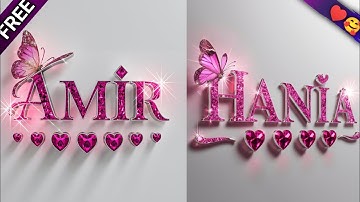 How To Create.  3d Name Dp Glitter shine And Crystal Heart Ai Images | bing Image Creator #meta #art