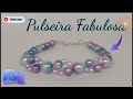 Tutorial💜Pulseira de Pérolas Fabulosa💟 Incrível como é fácil de fazer