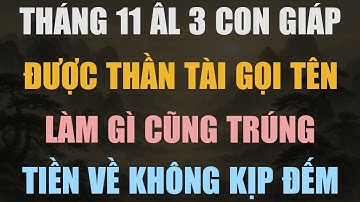 THÁNG 11 ÂM LỊCH: 3 CON GIÁP ĐƯỢC THẦN TÀI GỌI TÊN, LÀM GÌ CŨNG TRÚNG, TIỀN VỀ KHÔNG KỊP ĐẾM