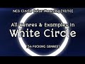 All genres  examples in white circle on ncs