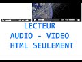 Lecteur audiohtml seulement