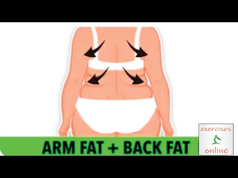 LOSE ARM FAT + BACK FAT  NO PUSH UP, NO JUMPING EXERCISES/მკლავის ცხიმის დაკლება + ზურგის ცხიმი  მ