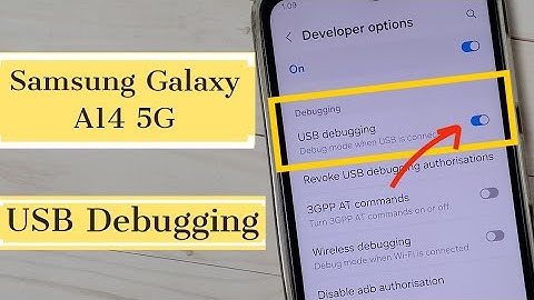 Samsung Galaxy A14 5G Enable USB Debugging Mode | Developer Options