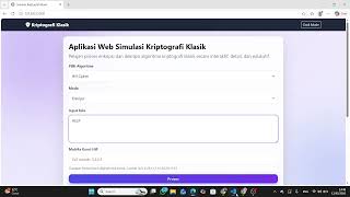 Pembuatan Web Simulasi Caesar, Vigenère, Affine, Hill, dan Playfair Cipher Menggunakan Python Flask