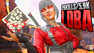 AMAZING Loba 26 KILLS and 5,900 Damage Apex Legends Gameplay