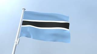 Botswana Waving Flag