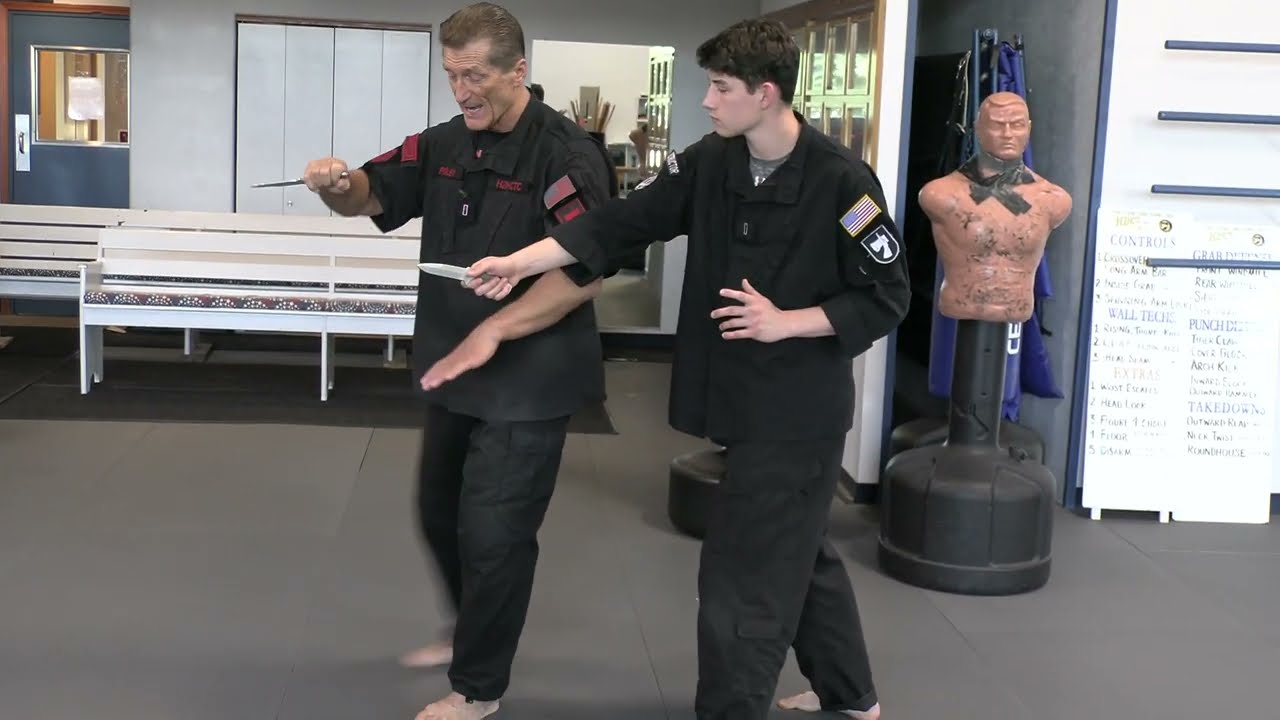 Knife Stab Attack - Roundhouse Block Switch Grip