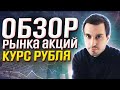 Обзор рынка акций. Курса рубля.