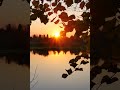 A beautiful autumn evening on the river, colors of autumn, wonderful nature.