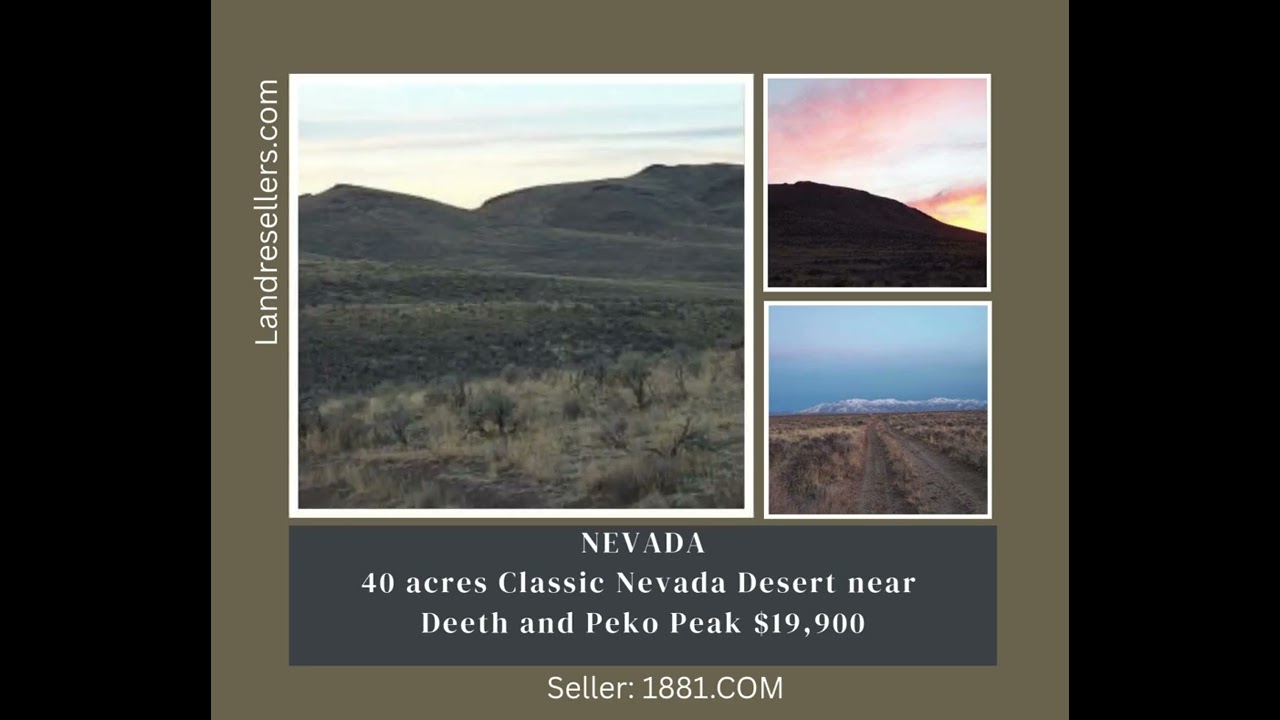 40 acres Classic Nevada Desert near Deeth and Peko Peak 