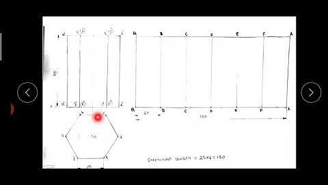 Show the "Path of Ant" in Development of Hexagonal Prism. Shortest distance question.