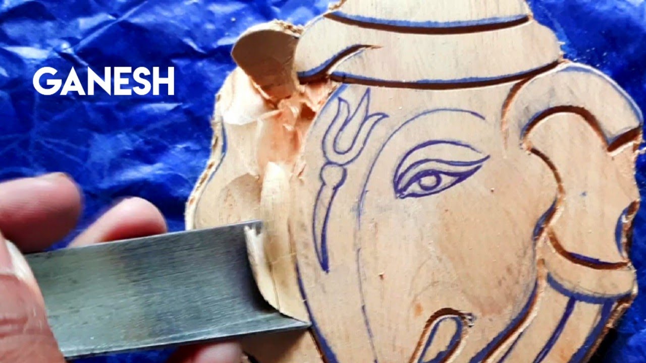 Amazing wood art Ganesh Teak wood carving YouTube