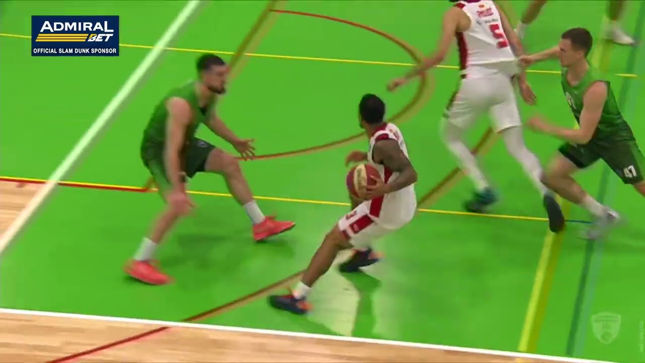 Filip Anđušić ends the half in style! (Krka - SC Derby, 3.1.2025)