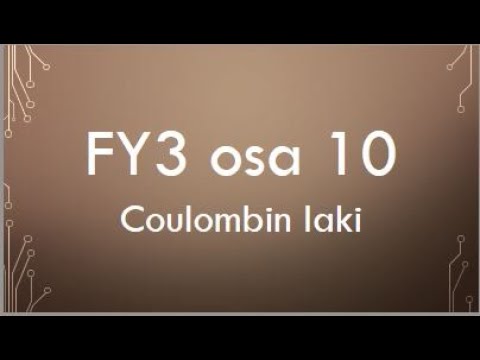 Video: Mikä On Coulombin Laki