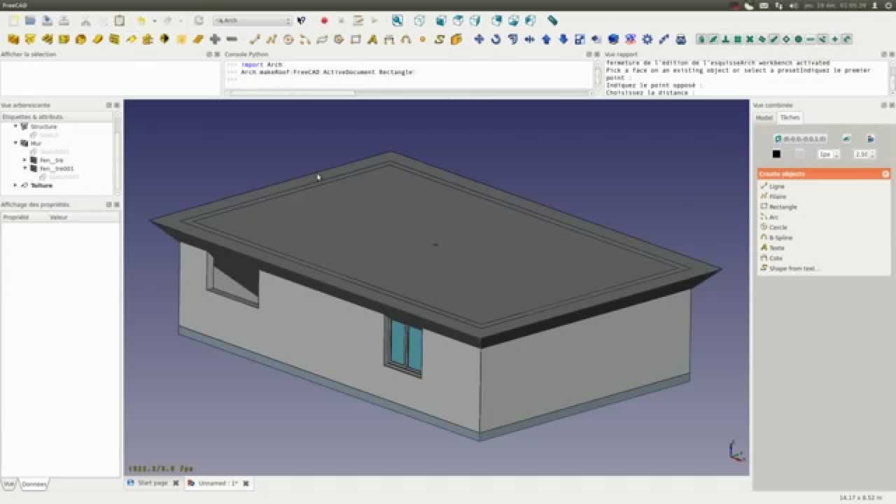 comment dessiner sur freecad