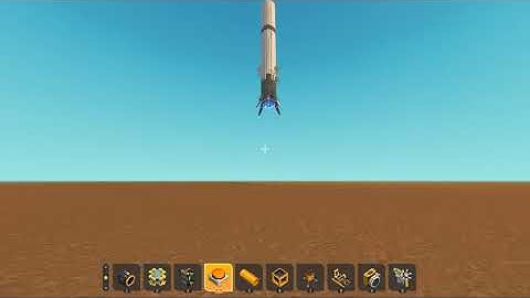 falcon-9 spacex rocket in scrap mechanic landing