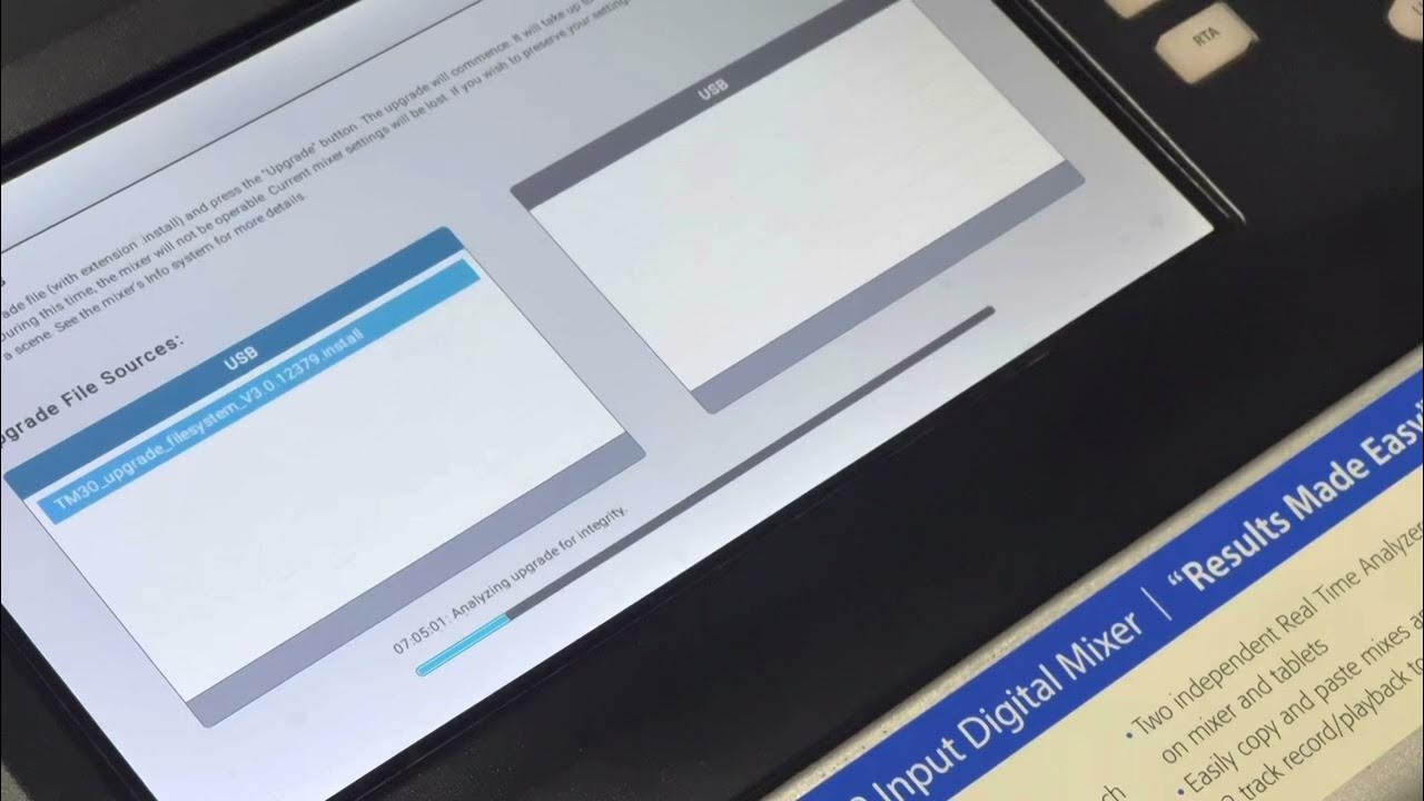 QSC TouchMix30Pro Firmware Update Version 3.0 done YouTube