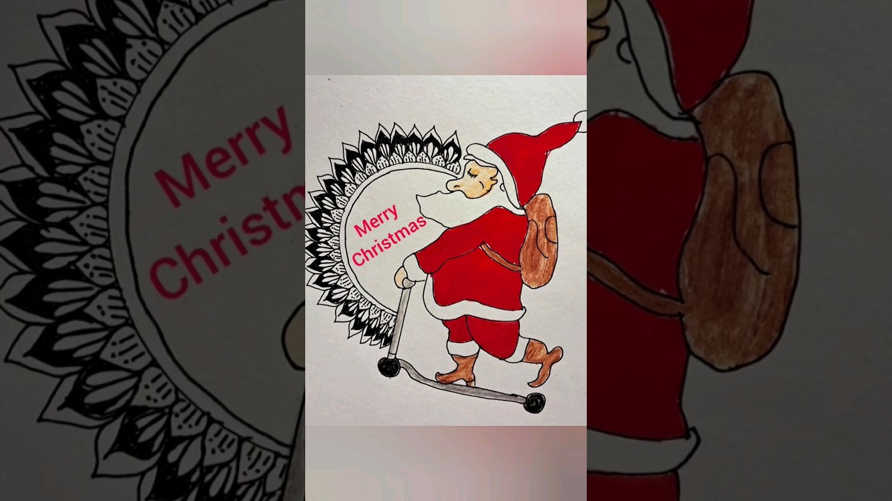 Santaclaus Mandala Art Drawing 🎅✨️|| 