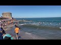 Revellers enjoy the sunshine at Dublin's Seapoint