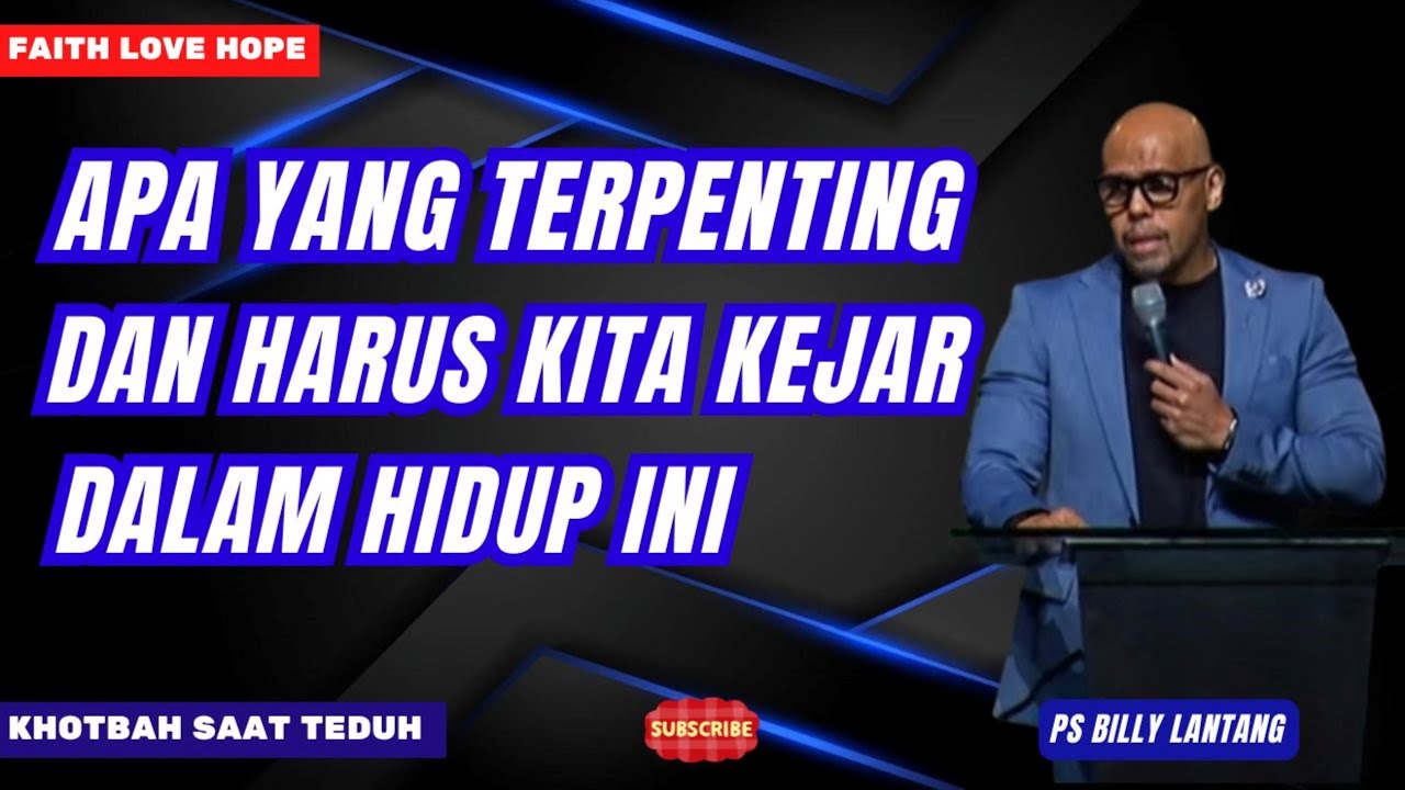 APA YANG TERPENTING DAN HARUS KITA KEJAR DALAM HIDUP INI 